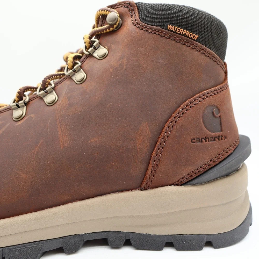 Carhartt Gilmore Waterproof Hiker Mens 8.5M Brown Leather Soft Toe Boots FH5050M